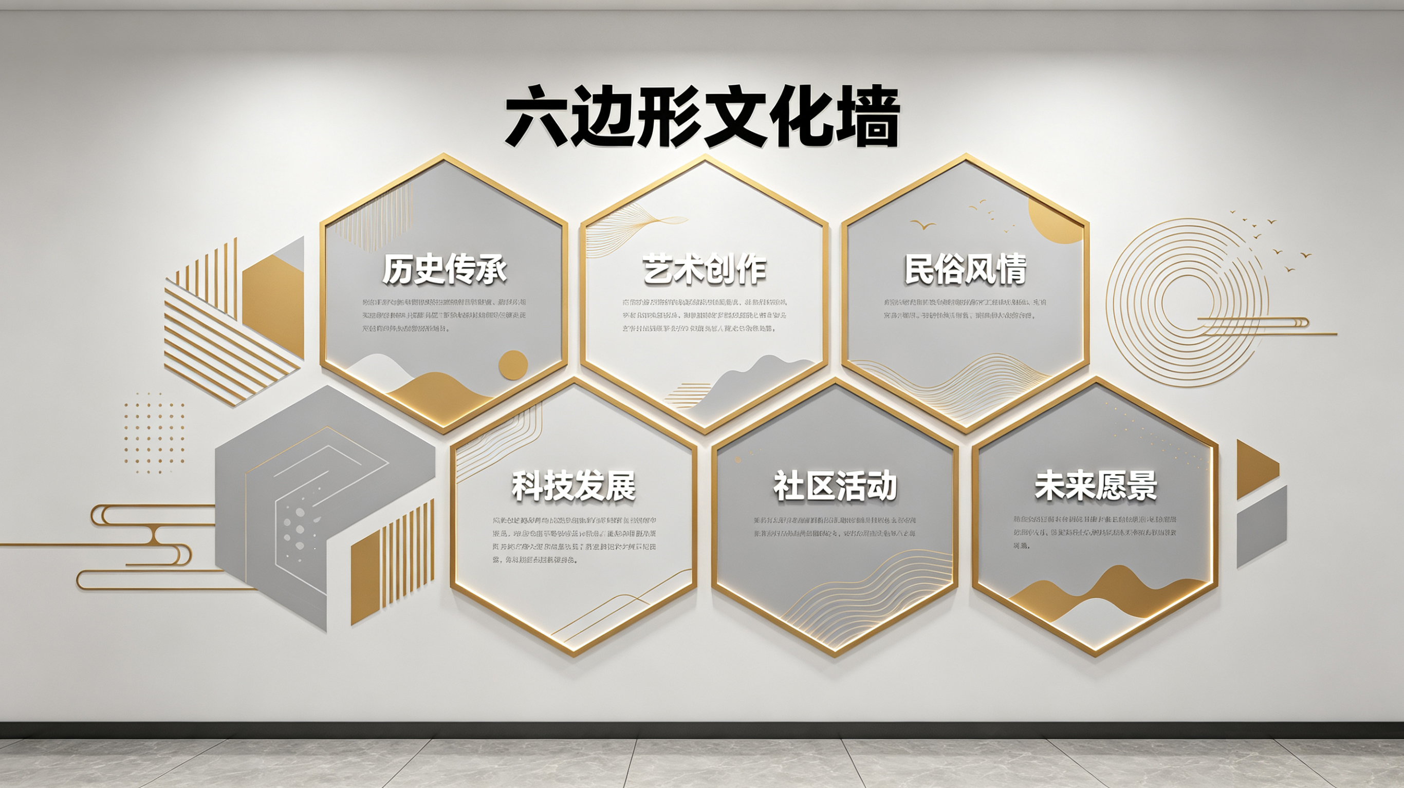 铜仁企业文化墙 | 六边形信息美学